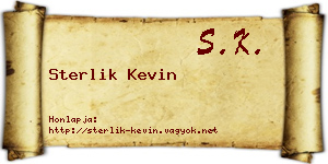 Sterlik Kevin névjegykártya