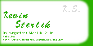 kevin sterlik business card